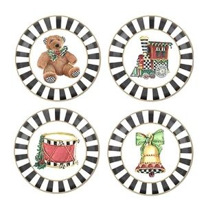 MacKenzie Childs Toyland Plates - Set Of 4